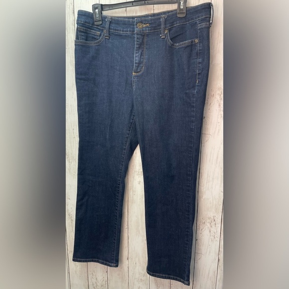 ST JOHN’S BAY dark wash women’s straight leg jeans size 12P - Picture 12 of 12